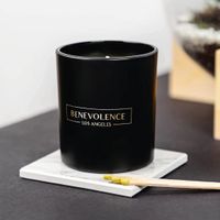 Benevolence LA<br>  <B>Matte Black Scented Candles - Rose & Sandalwood</B>