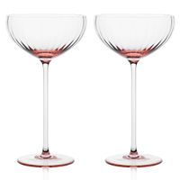 Sister.ly Drinkware<br><B>Pink Coupe Glasses</B>